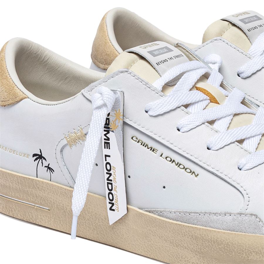 Sk8 Deluxe Light Ivory sneakers da uomo Crime London | 14101PP7B10